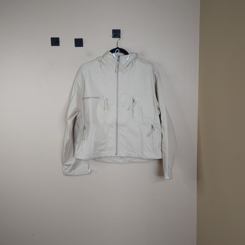 Thakoon Cotton Zip-up Jacket in Cream Size S